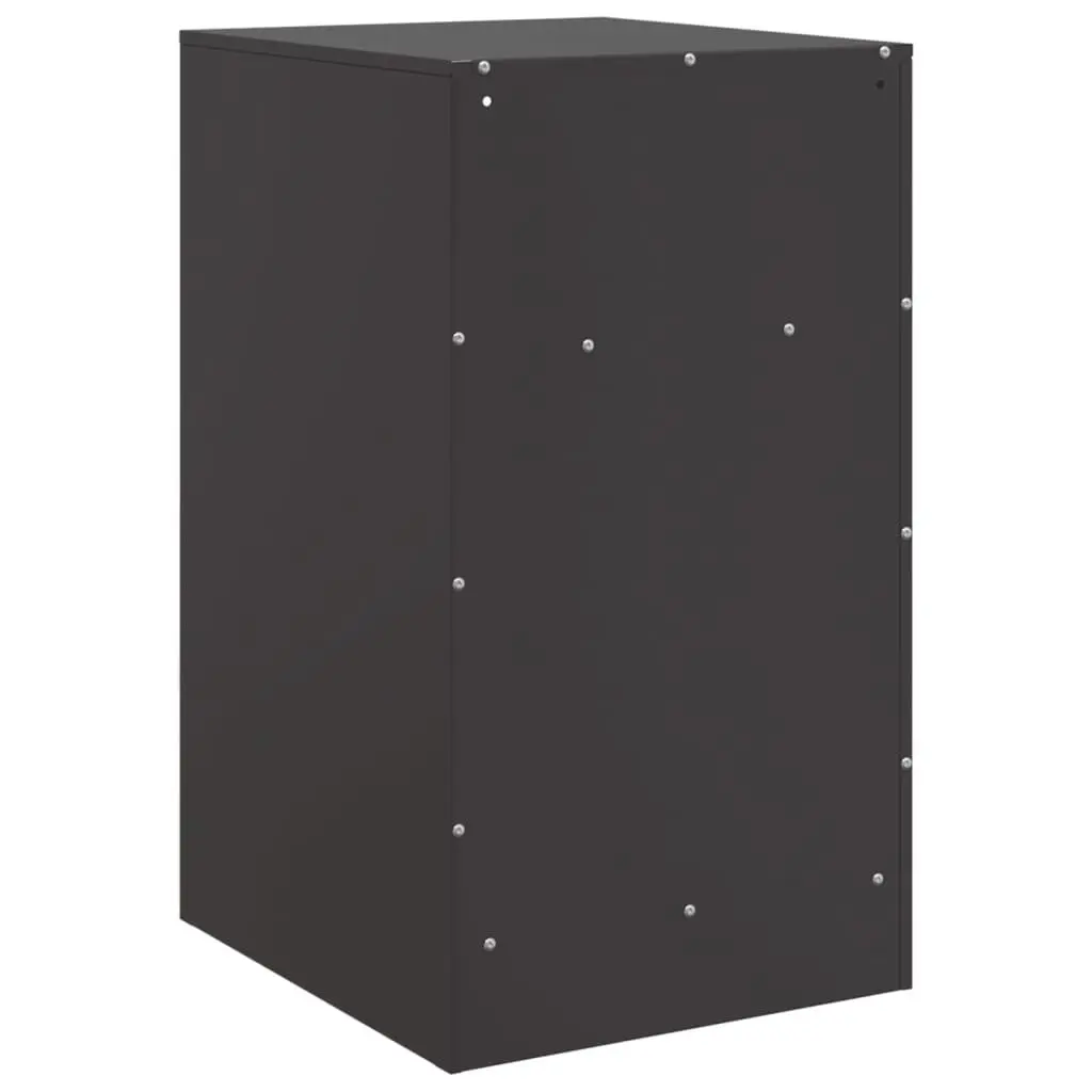 Bedside Cabinet Black Storage Nightstand 34.5 x 39 x 62 cm