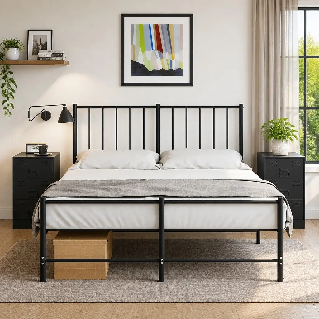 Bedside Cabinets Black 34.5x39x62cm Storage Nightstand Cabinet 2 Pieces