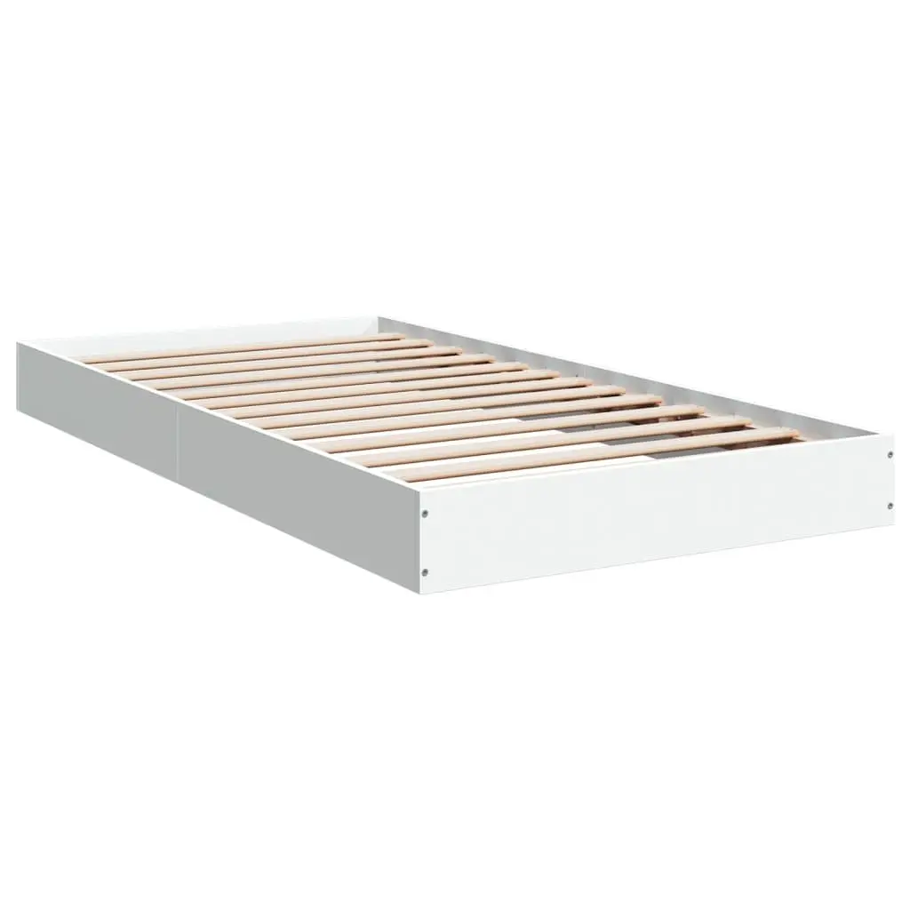 90x190 cm White Bed Frame
