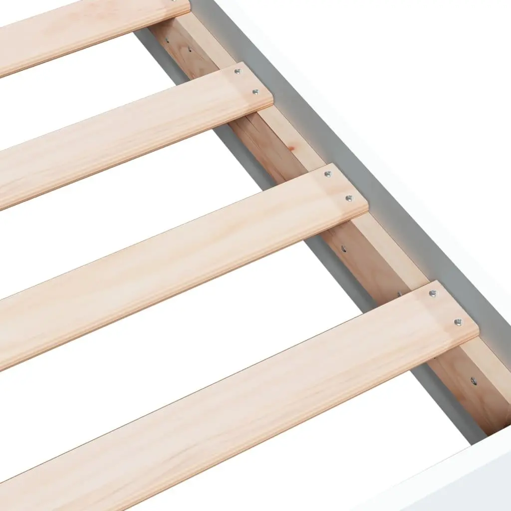90x190 cm White Bed Frame