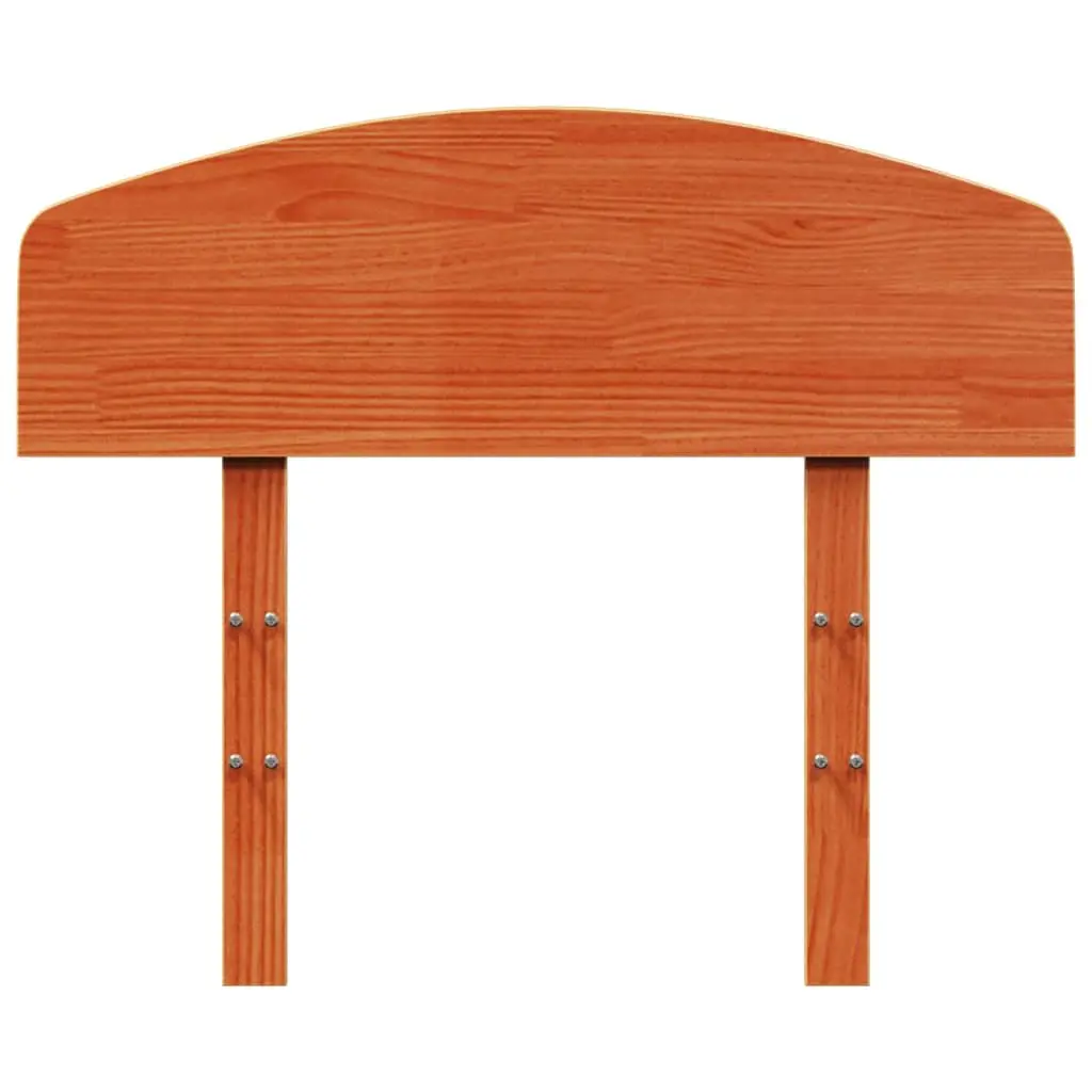 Solid Wood Pine Headboard Brown Wax 100 cm