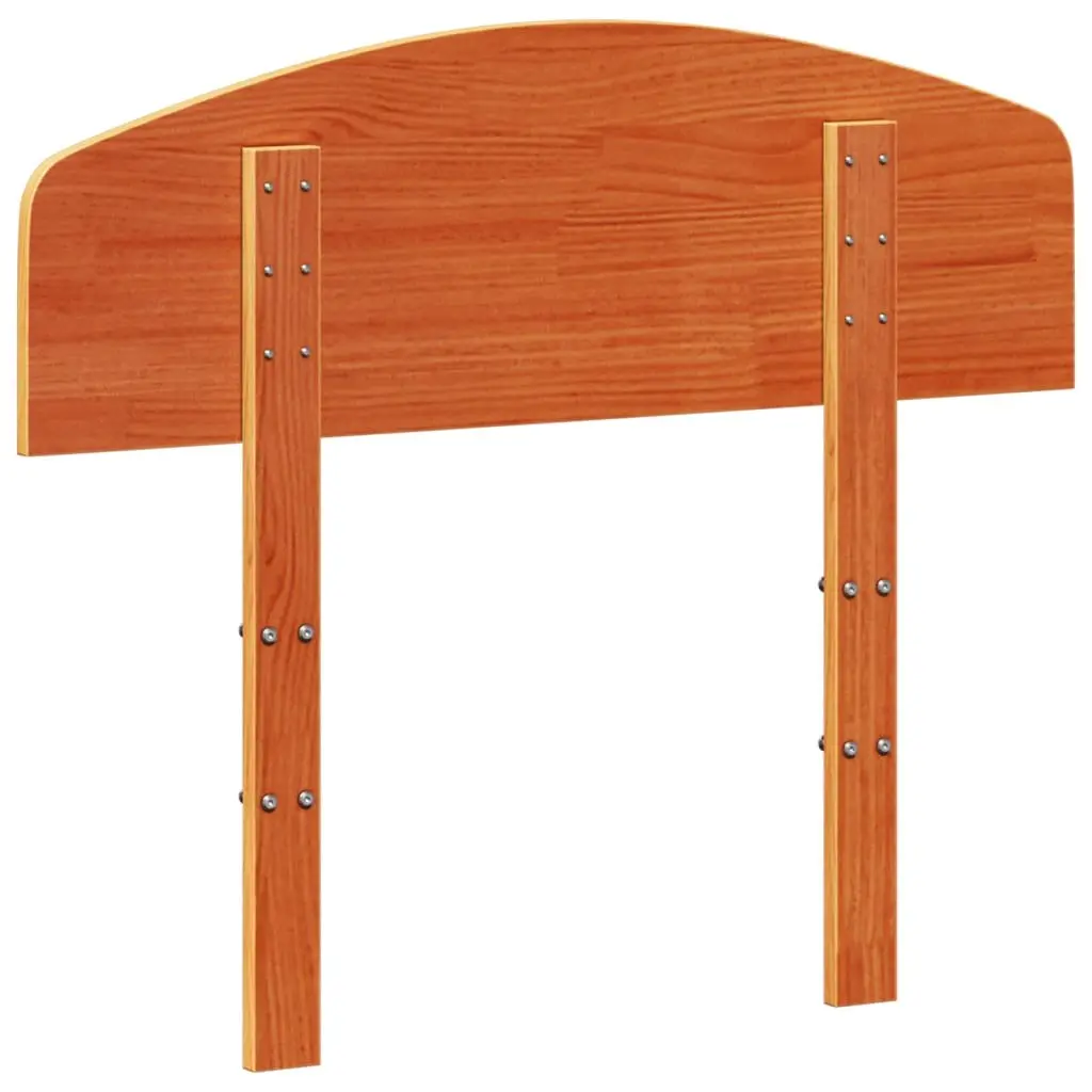 Solid Wood Pine Headboard Brown Wax 100 cm