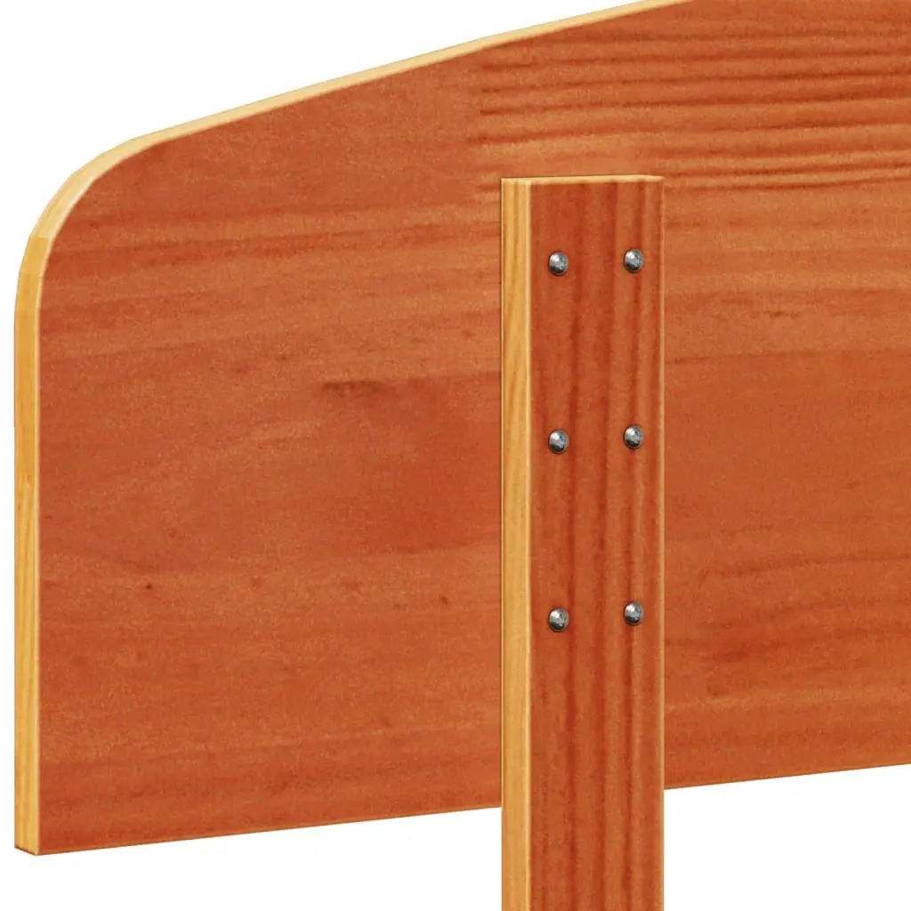 Solid Wood Pine Headboard Brown Wax 100 cm