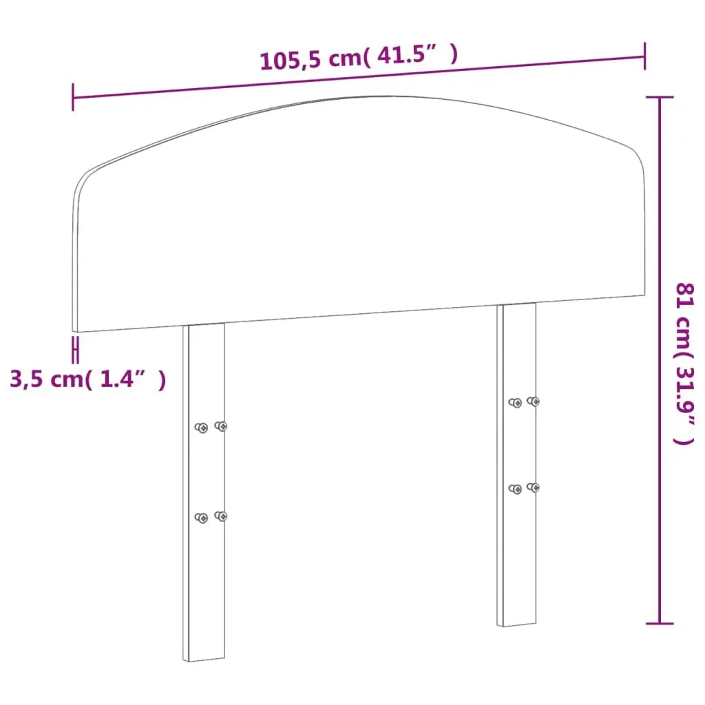 Solid Wood Pine Headboard Brown Wax 100 cm