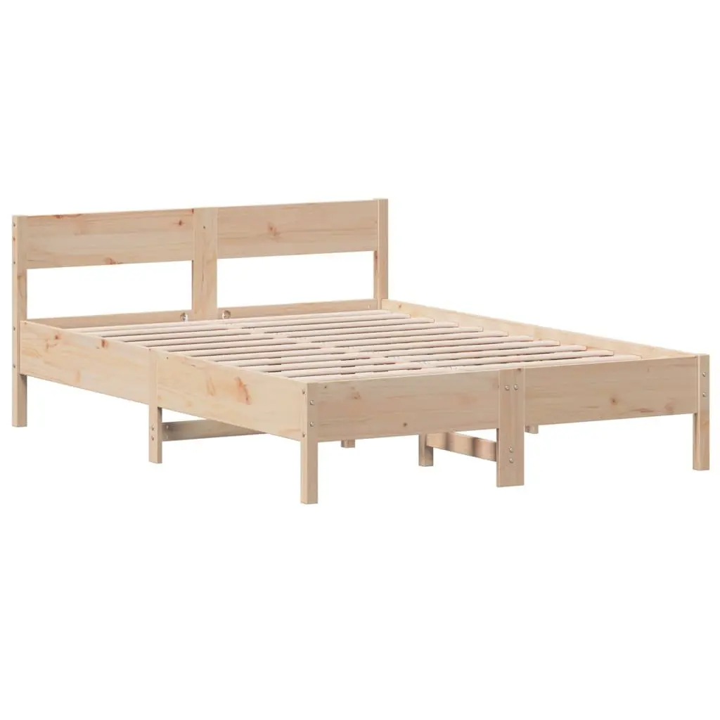 Solid Pine Bed Frame 135x190 cm