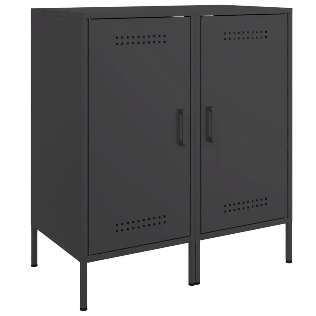 Black Industrial Sideboards Storage Cabinet 2 Piece 36W x 39D x 79H cm