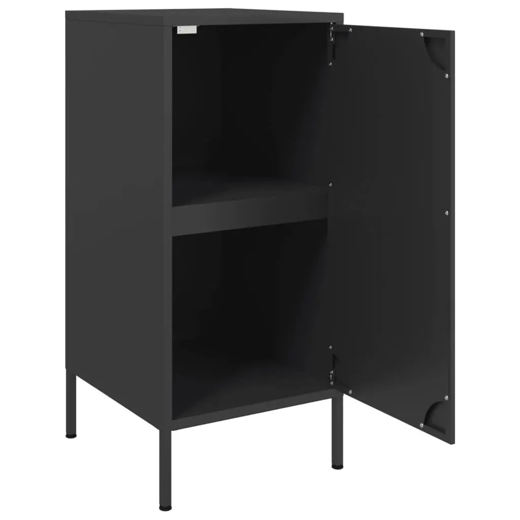 Black Industrial Sideboards Storage Cabinet 2 Piece 36W x 39D x 79H cm
