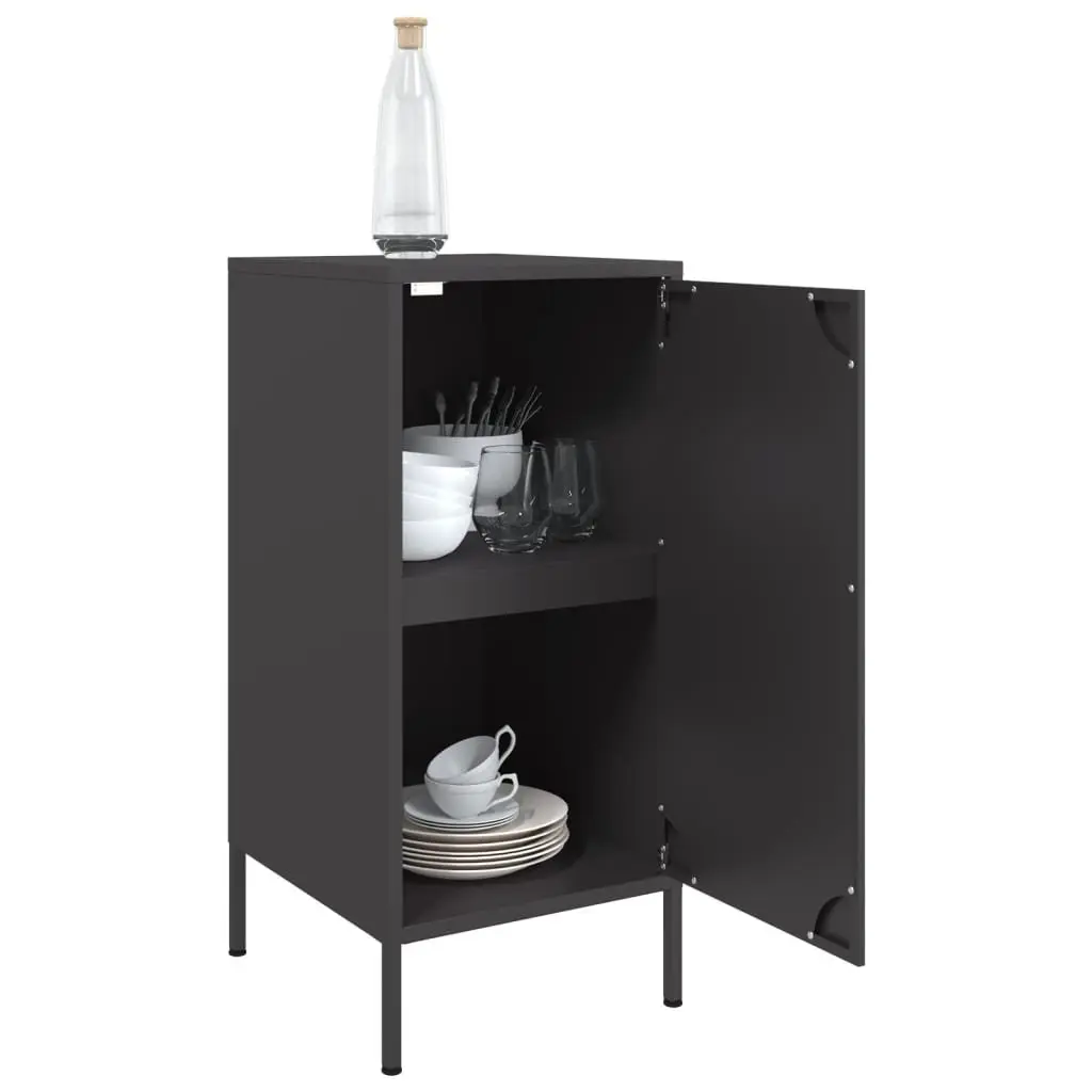 Black Industrial Sideboards Storage Cabinet 2 Piece 36W x 39D x 79H cm