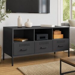 Your New Favorite TV Cabinet: Industrial and Functional