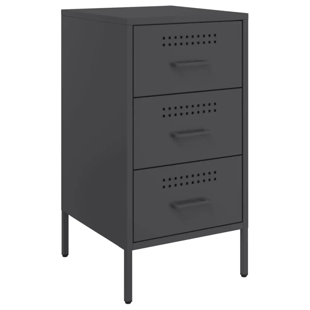 Bedside Cabinets Industrial Style Black 36x39x68 cm 2 Piece