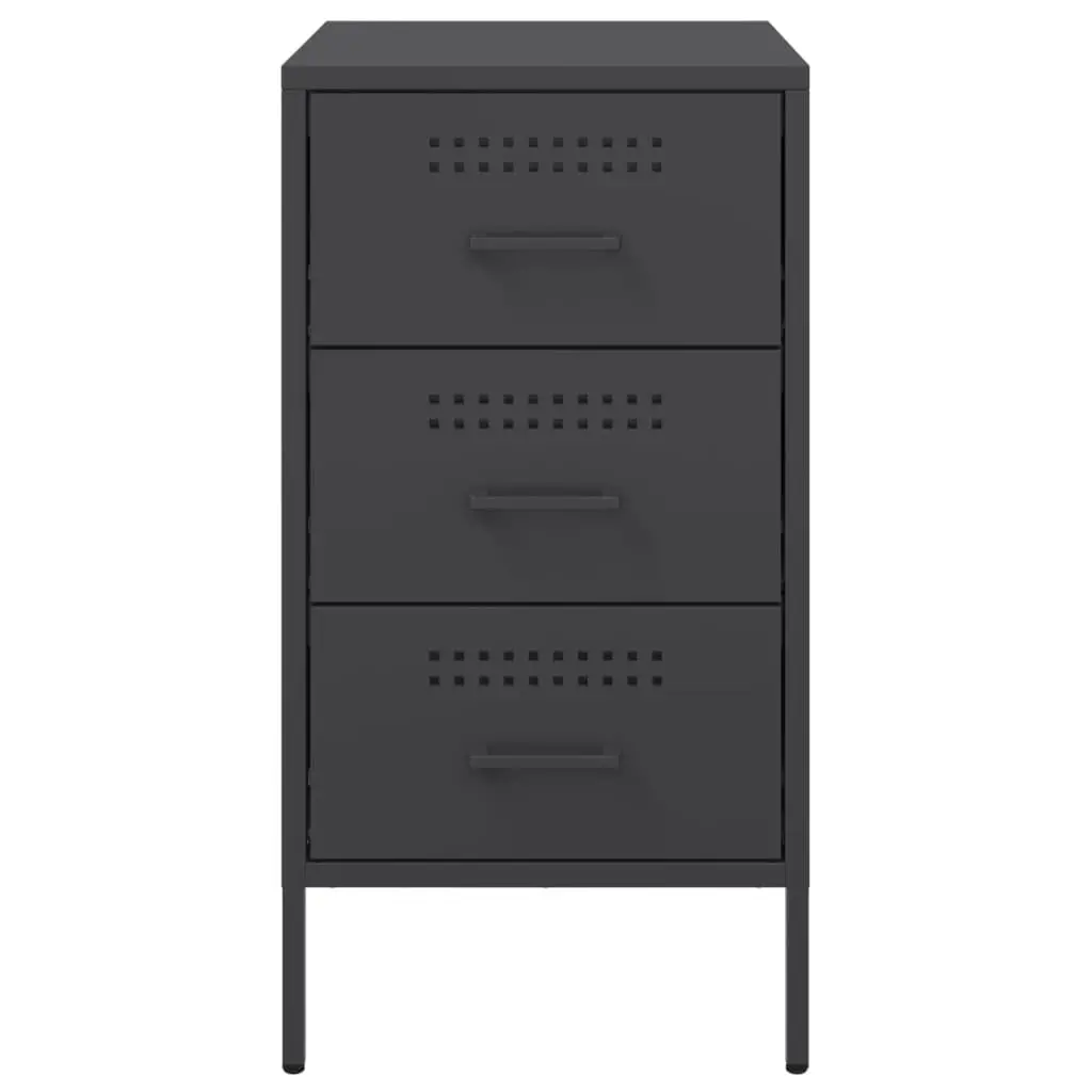 Bedside Cabinets Industrial Style Black 36x39x68 cm 2 Piece