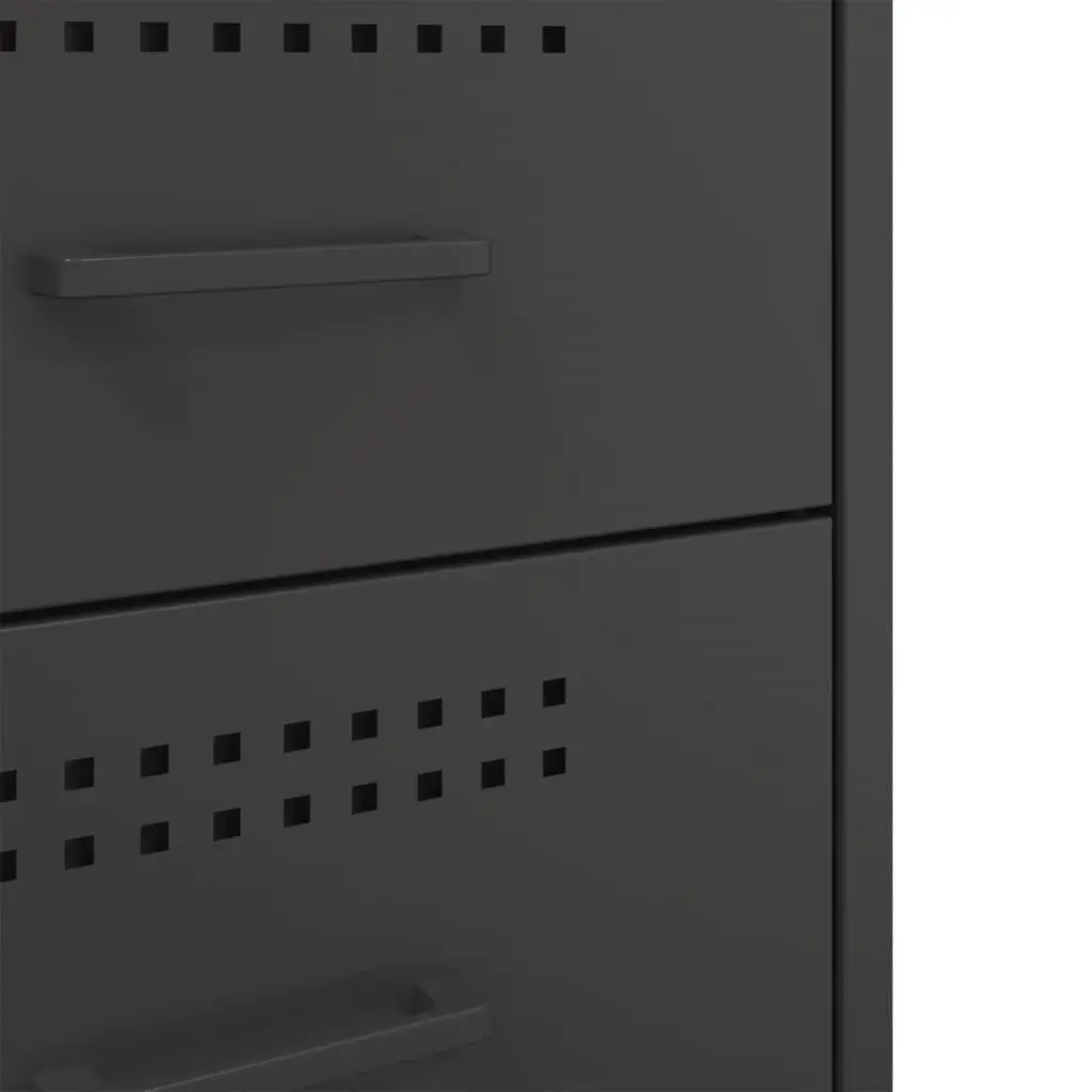 Bedside Cabinets Industrial Style Black 36x39x68 cm 2 Piece
