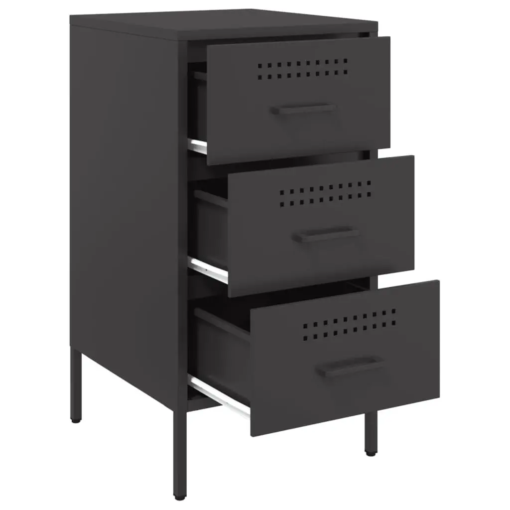 Bedside Cabinets Industrial Style Black 36x39x68 cm 2 Piece