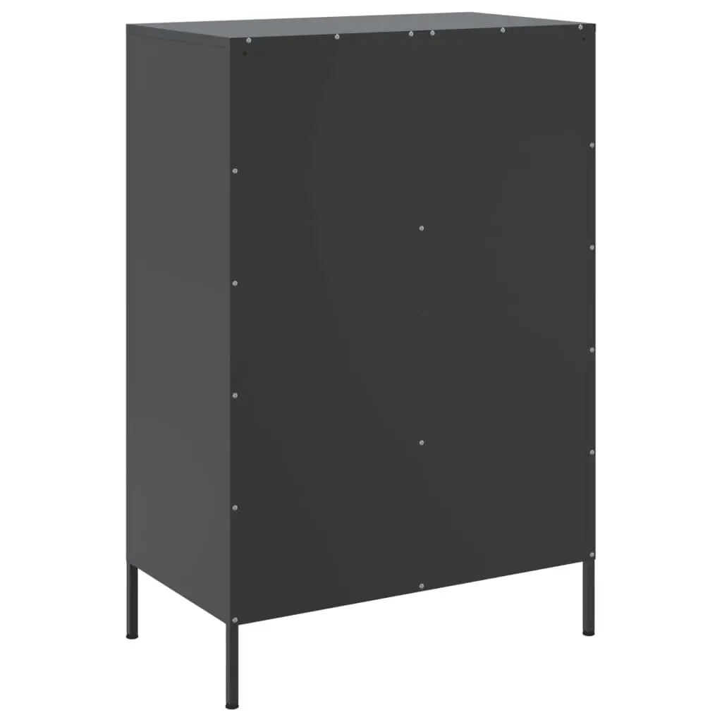 Black Highboard Cabinet 68x39x101.5cm
