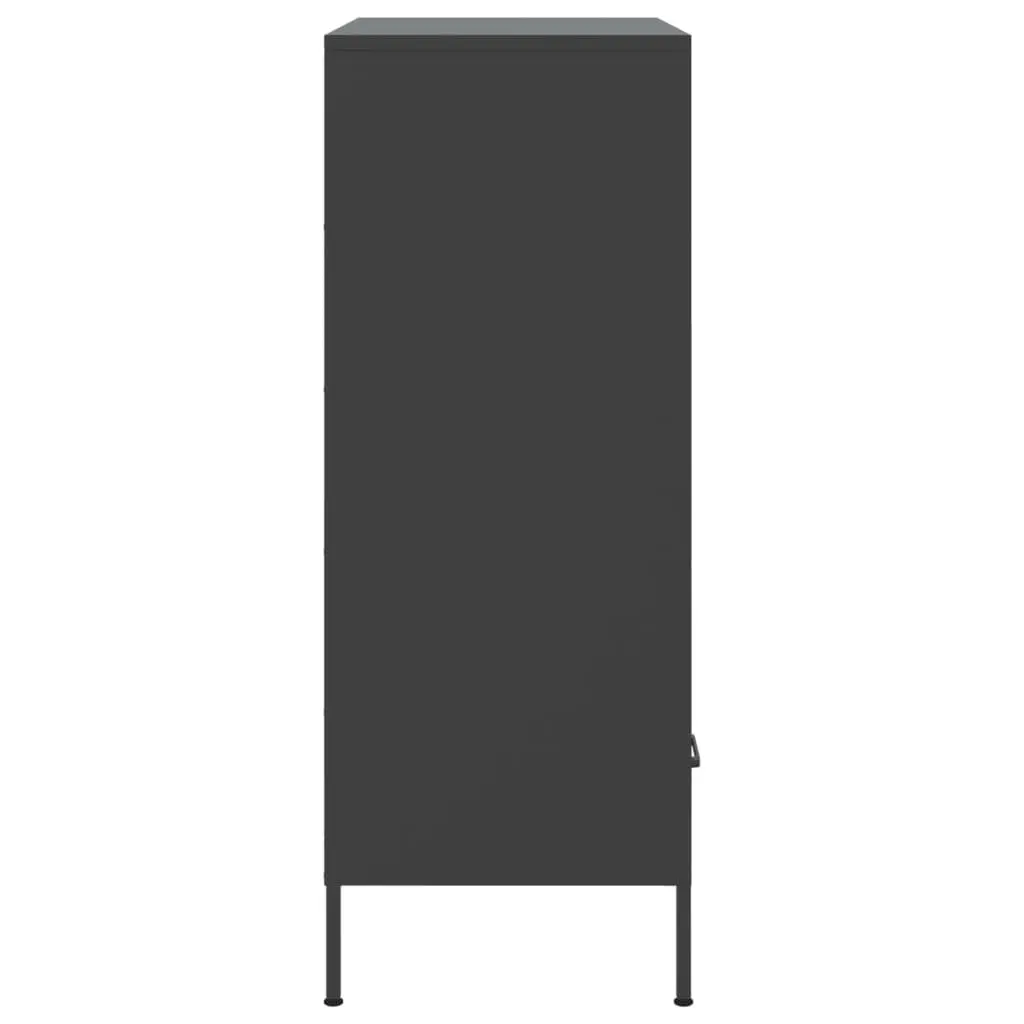 Black Highboard Cabinet 68x39x101.5cm