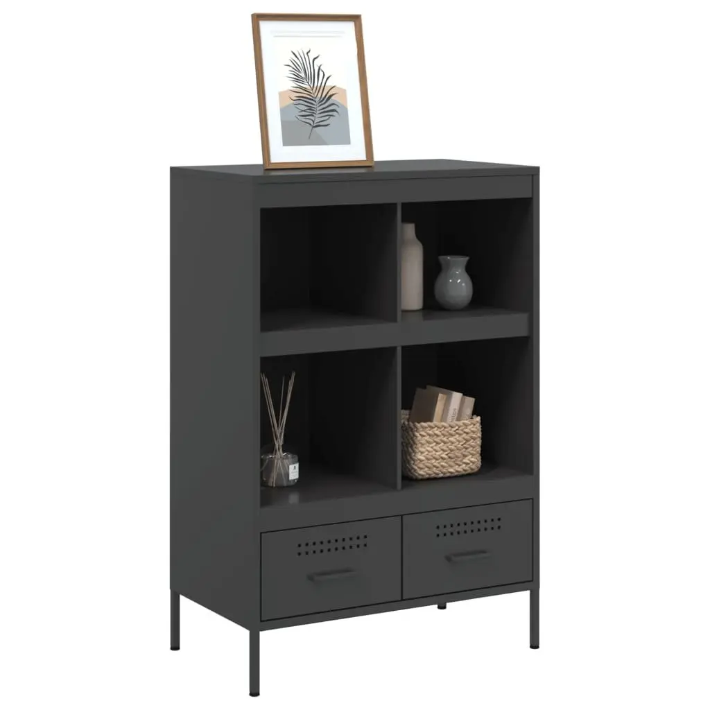 Black Highboard Cabinet 68x39x101.5cm