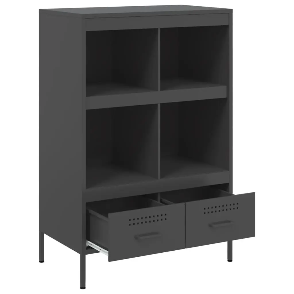 Black Highboard Cabinet 68x39x101.5cm