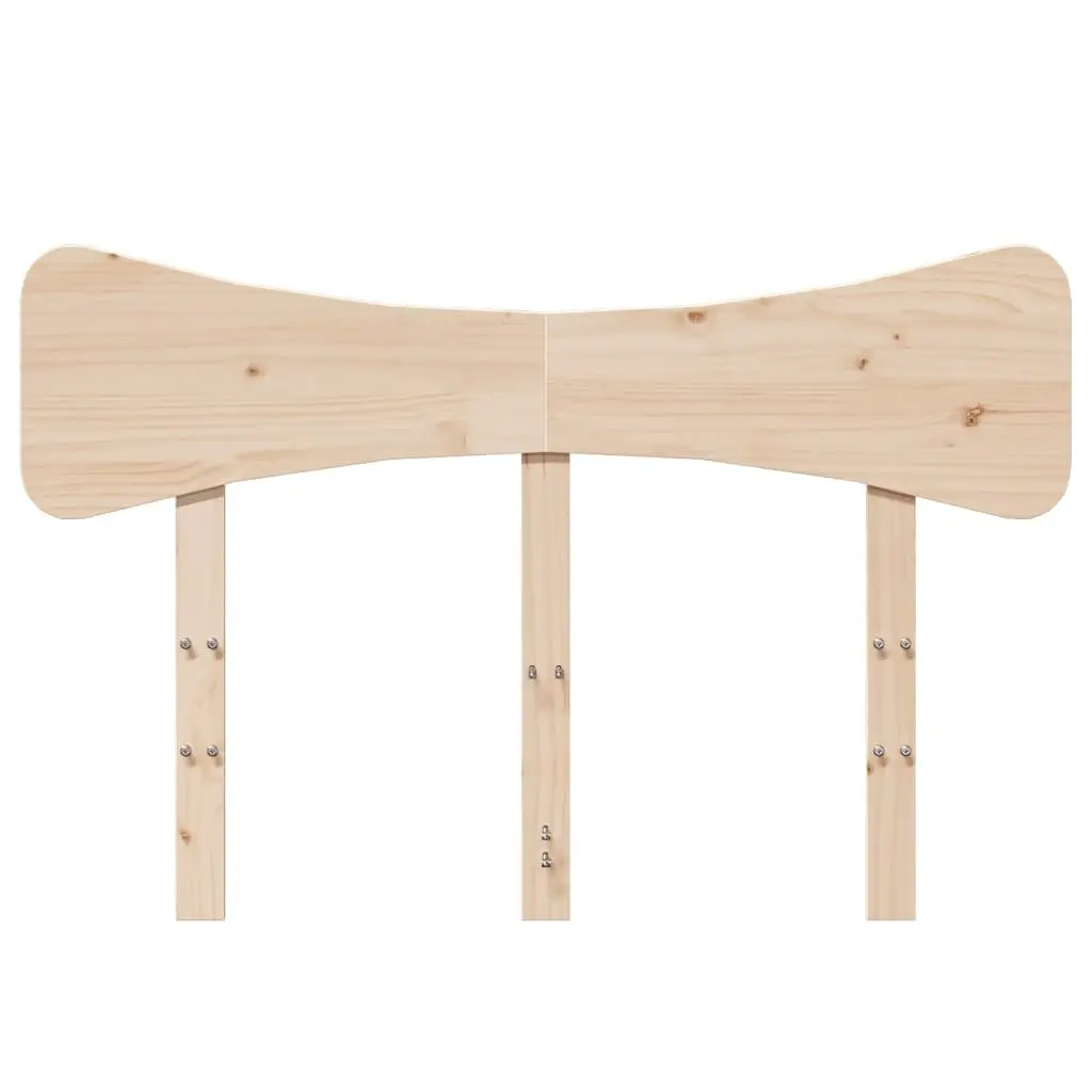Solid Pine Wood Headboard 135 cm Brown Sturdy Back Support for Bedroom Decor
