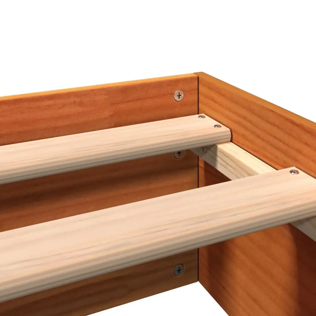 Bed Frame Solid Wood Pine Brown 150x200 cm Sleep Furniture Bedroom Platform