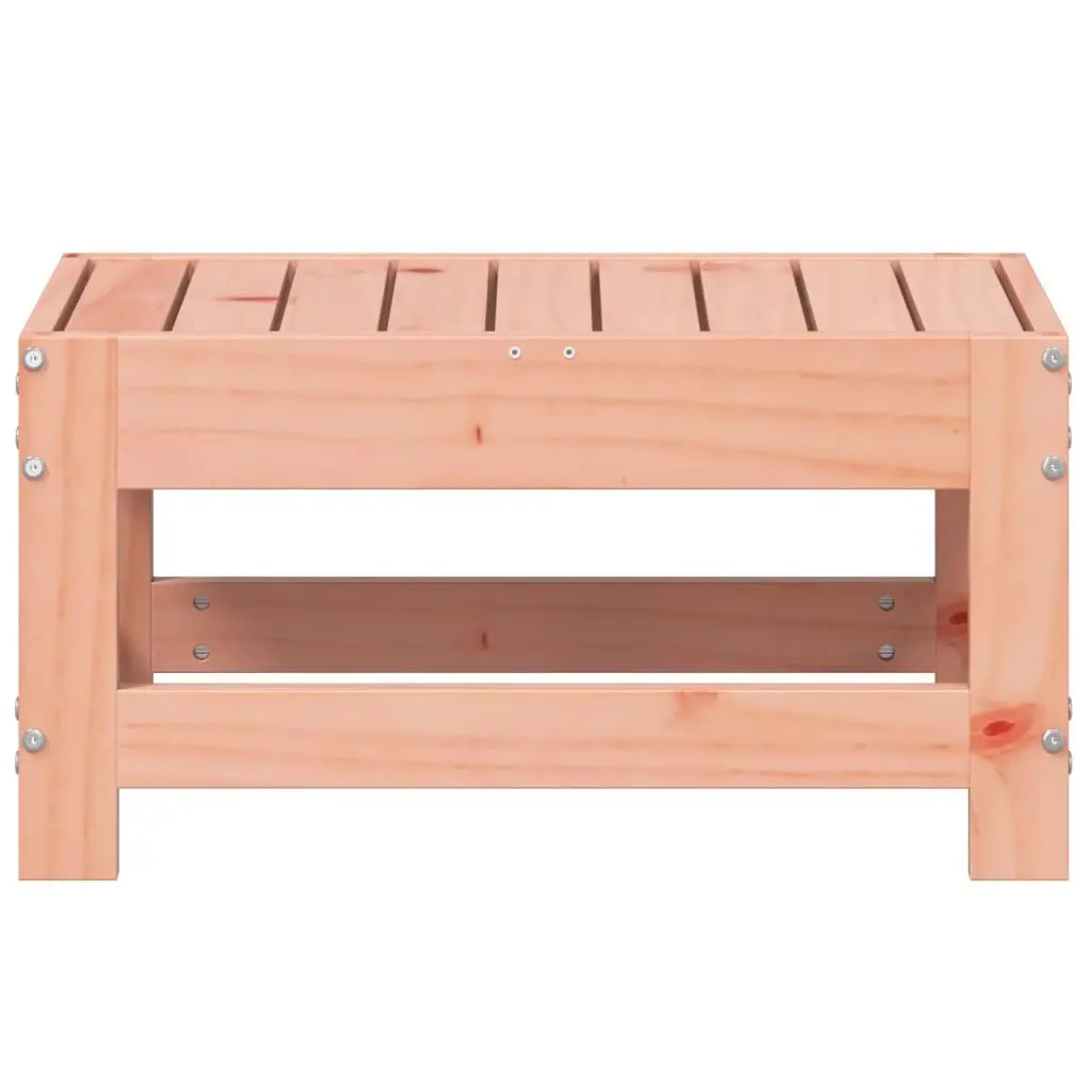 Outdoor Garden Footstool Ottoman Solid Wood Brown Patio Seating Furniture