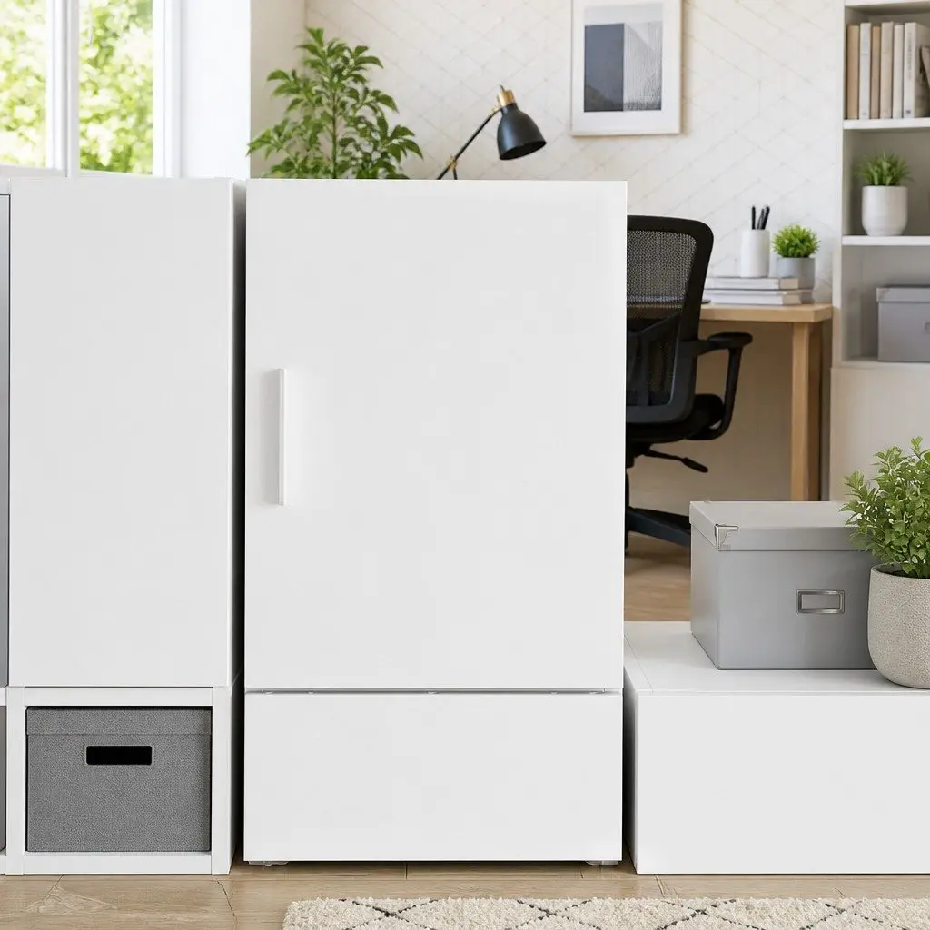 White Floating Wall Cabinet for Easy Organization