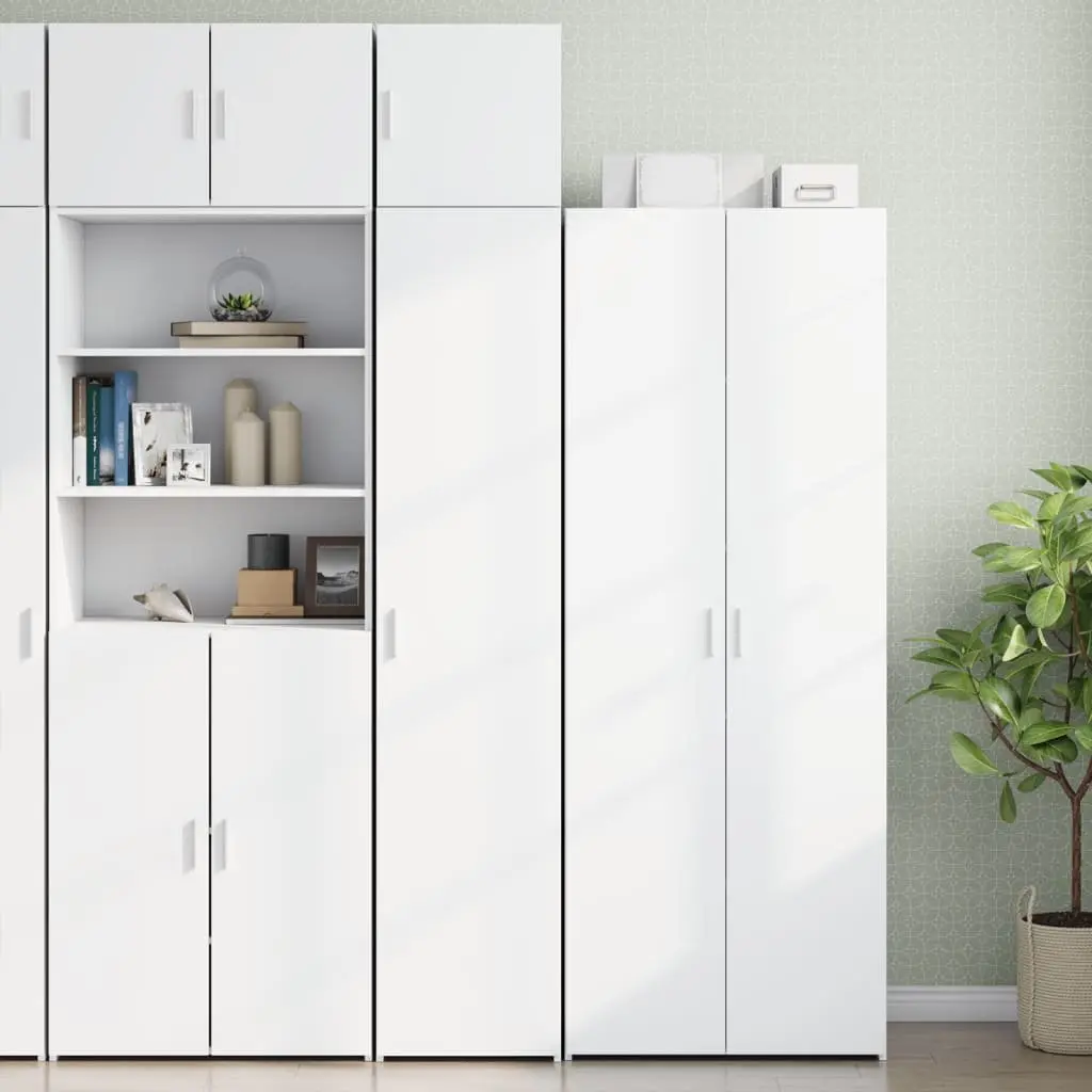 Engineered Wood Wall-Mounted Cabinet White Storage Unit 40x42.5x40cm