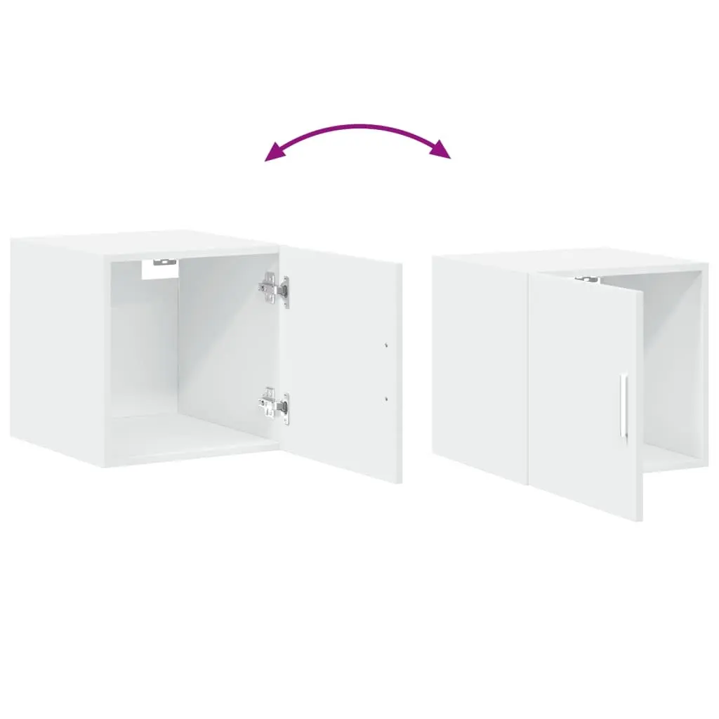 Engineered Wood Wall-Mounted Cabinet White Storage Unit 40x42.5x40cm