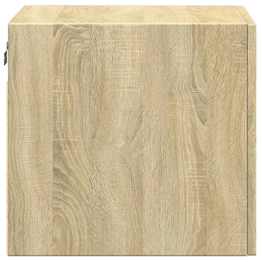 Wall Cabinet Brown Engineered Wood Floating Storage 40 x 42.5 x 40 cm