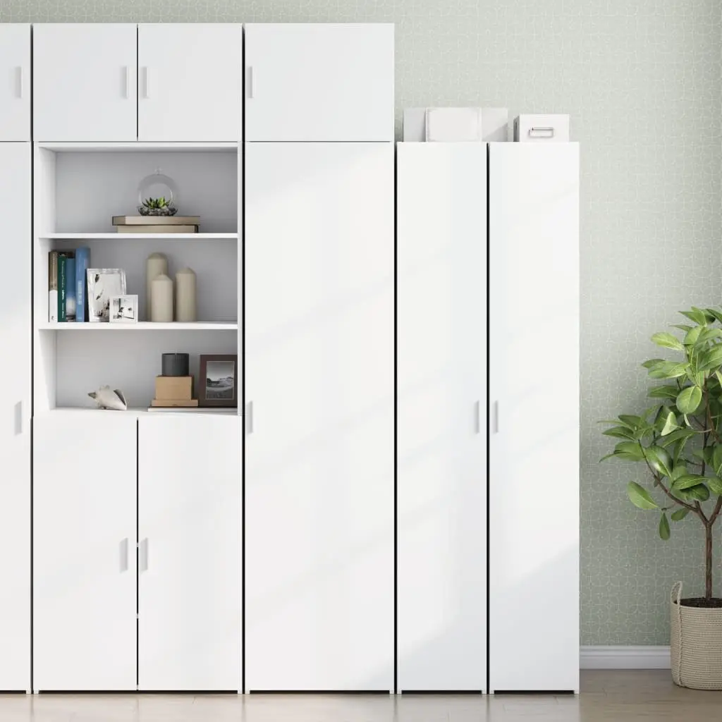 Wall Cabinet White Floating Storage Organizer 50 x 42.5 x 40 cm