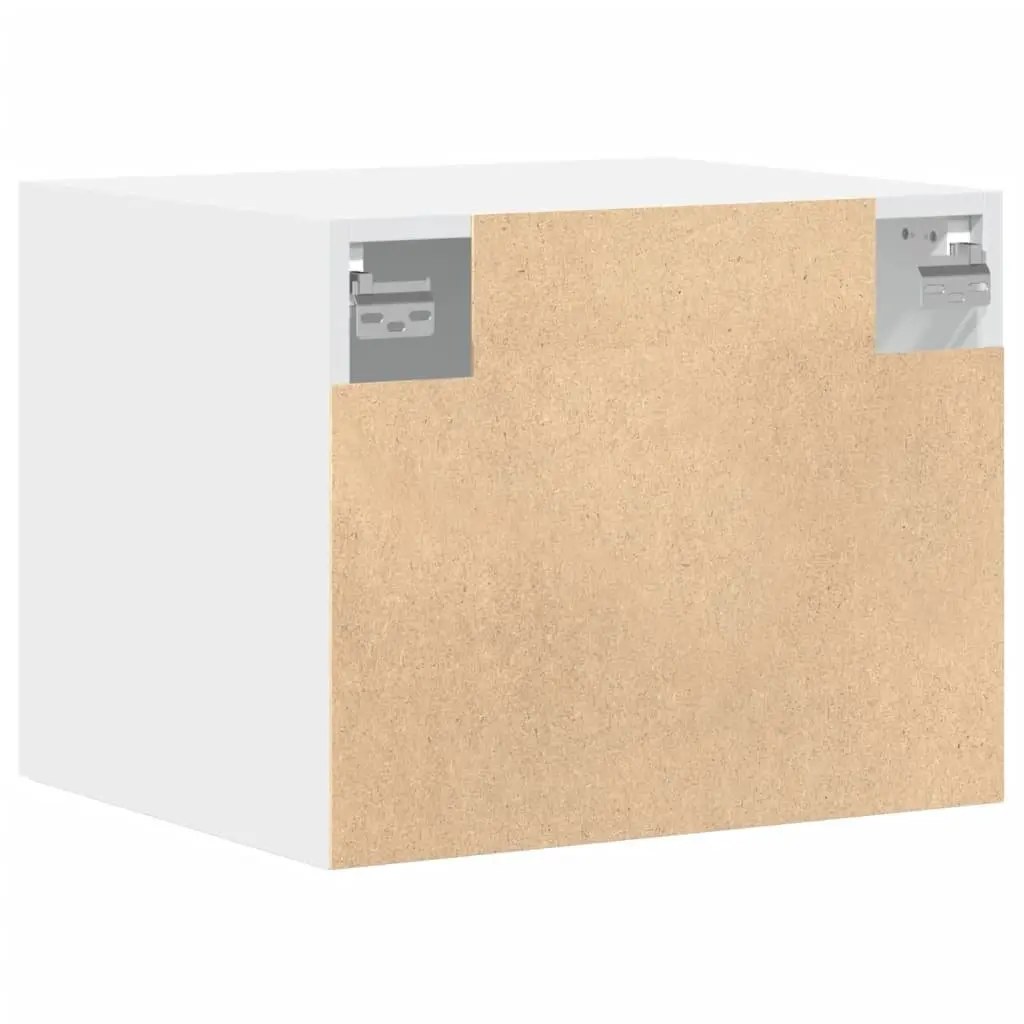 Wall Cabinet White Floating Storage Organizer 50 x 42.5 x 40 cm