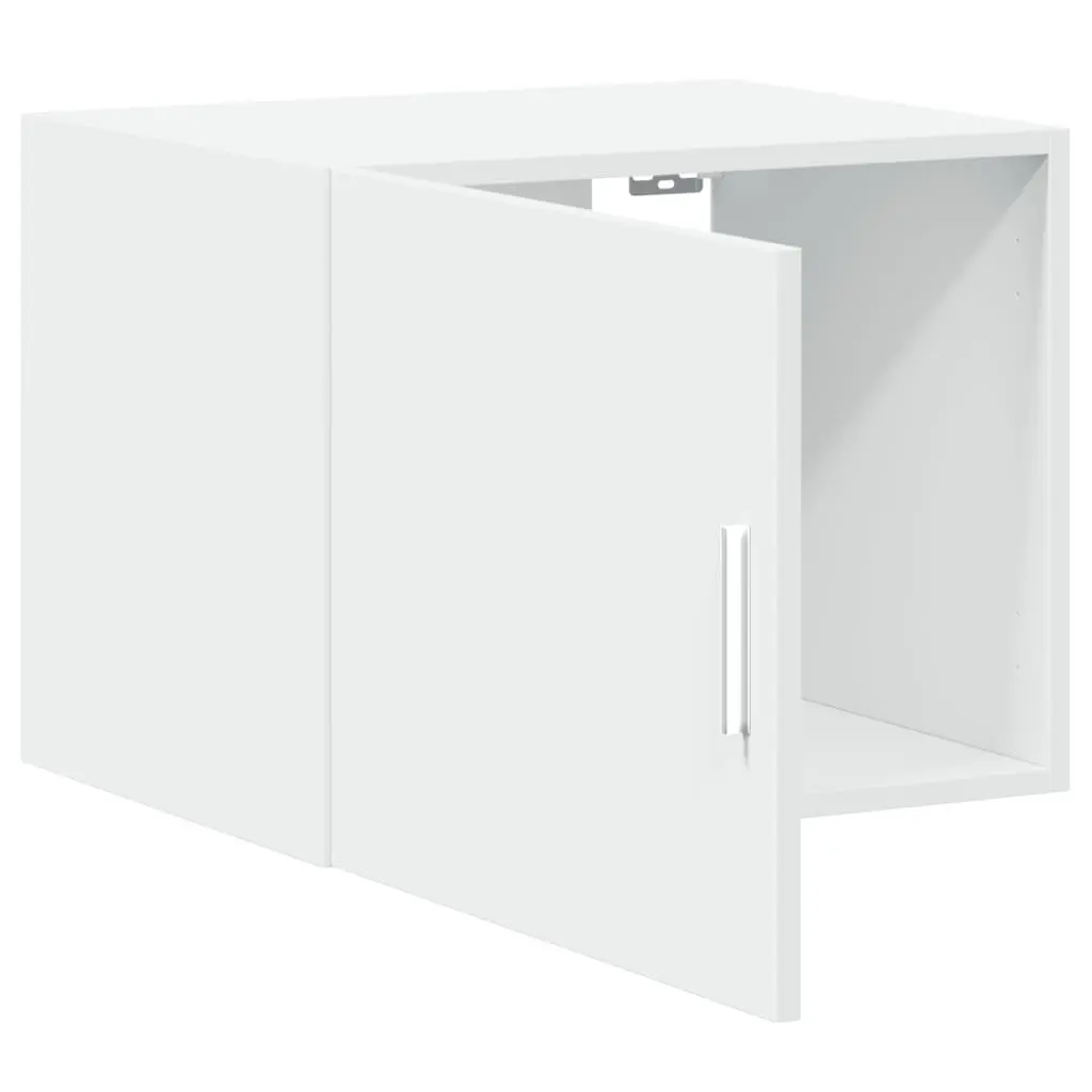 Wall Cabinet White Floating Storage Organizer 50 x 42.5 x 40 cm