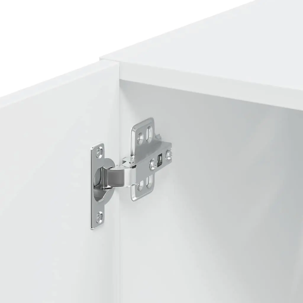 Wall Cabinet White Engineered Wood Storage Cabinet 70x42.5x40 cm