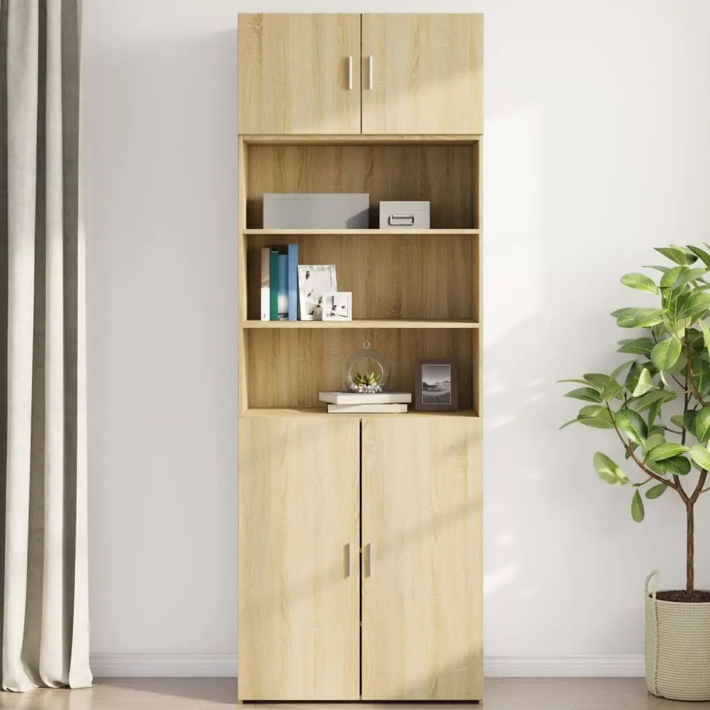 Wall Cabinet Sonoma Oak 80x42.5x40cm Hanging Storage Engineered Wood Brown