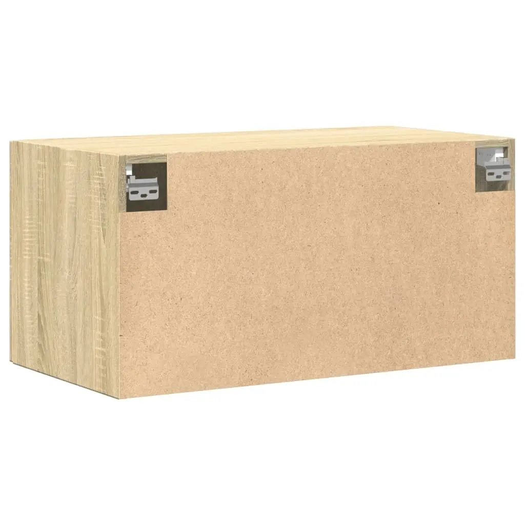 Wall Cabinet Sonoma Oak 80x42.5x40cm Hanging Storage Engineered Wood Brown