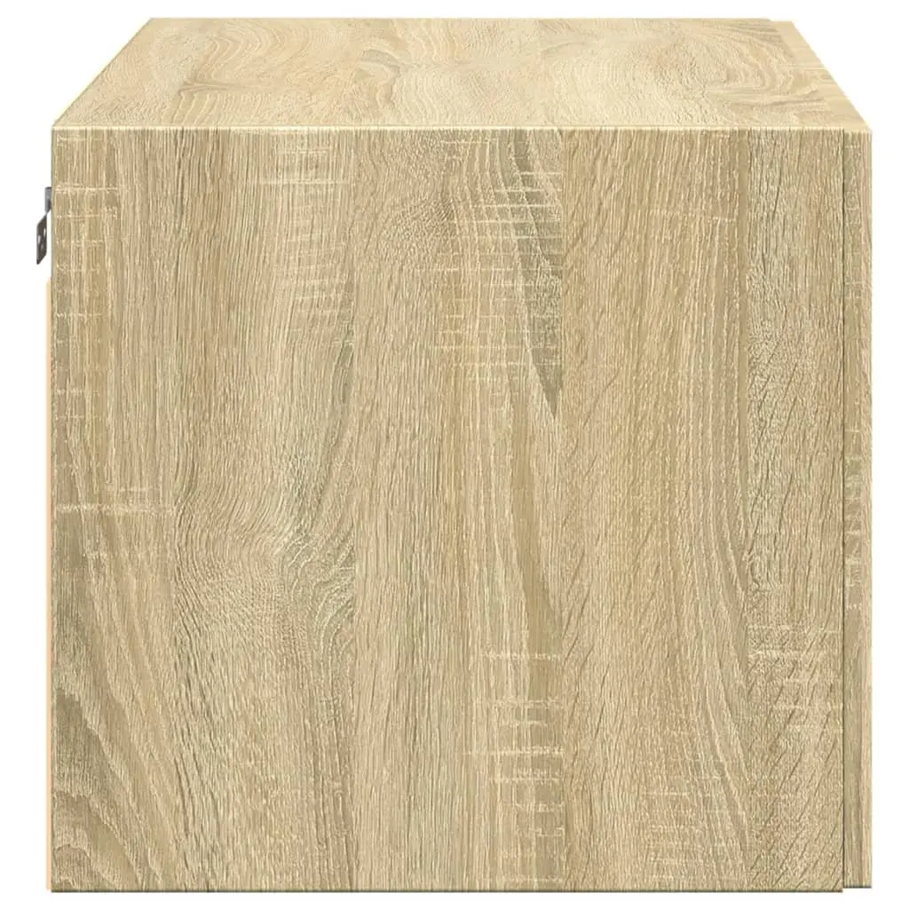 Wall Cabinet Sonoma Oak 80x42.5x40cm Hanging Storage Engineered Wood Brown
