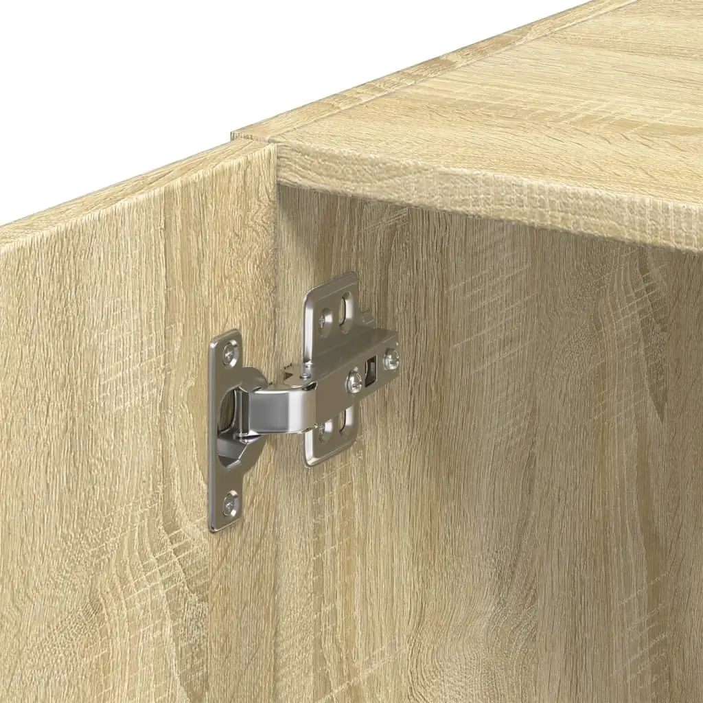 Wall Cabinet Sonoma Oak 80x42.5x40cm Hanging Storage Engineered Wood Brown