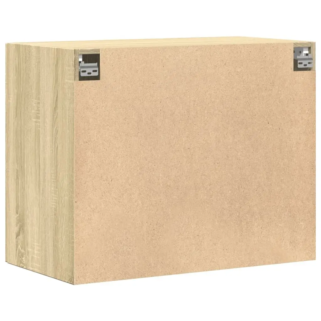 Wall Cabinet Brown Engineered Wood Storage Hanging Buffet Sideboard 80x42.5x64cm