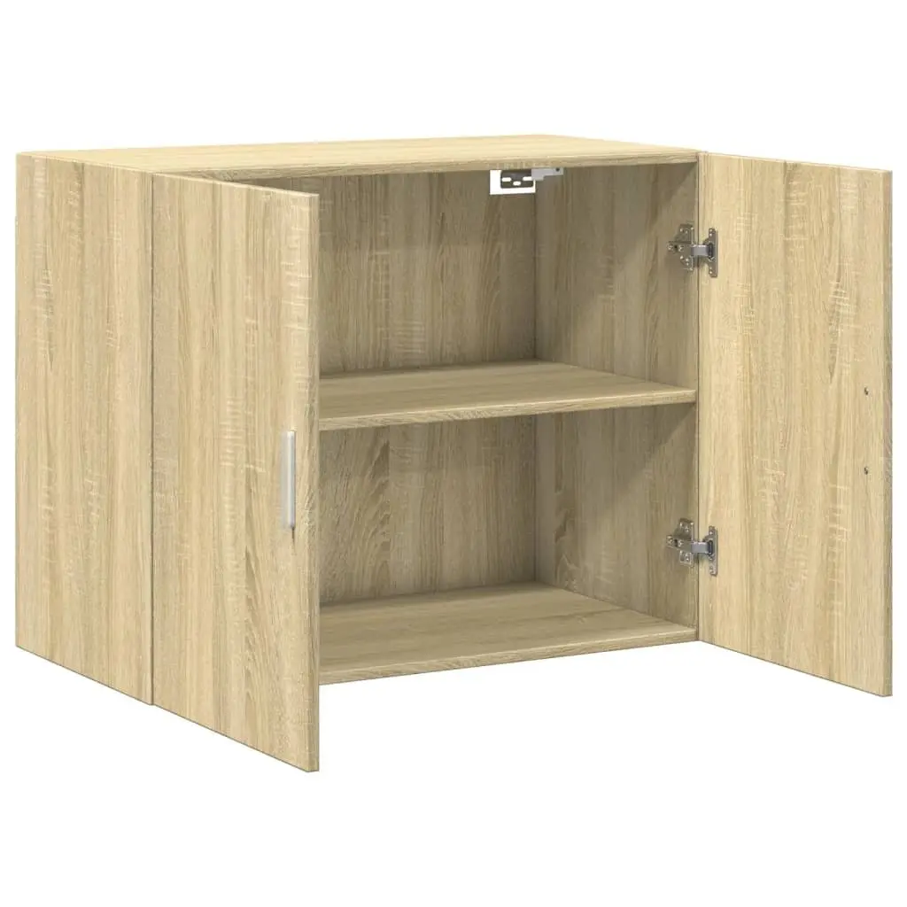 Wall Cabinet Brown Engineered Wood Storage Hanging Buffet Sideboard 80x42.5x64cm
