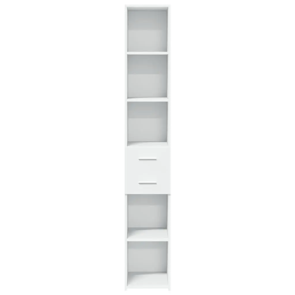 Highboard Storage Cabinet Modern White Engineered Wood 30 x 42.5 x 185 cm