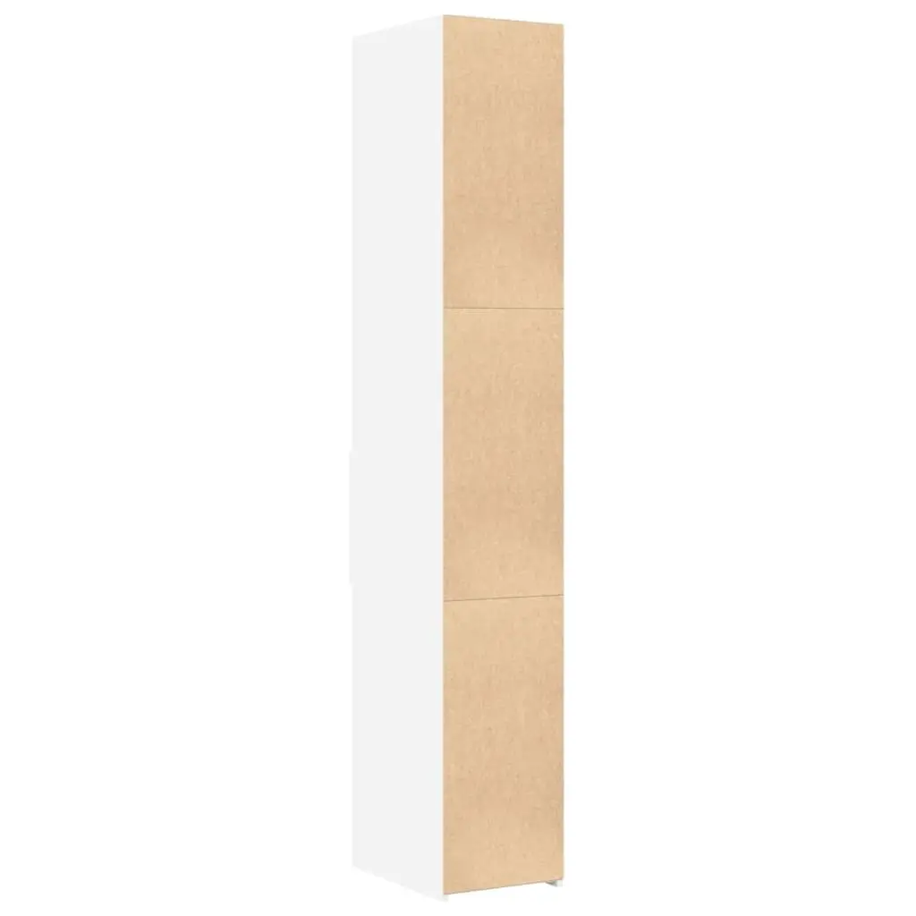 Highboard Storage Cabinet Modern White Engineered Wood 30 x 42.5 x 185 cm
