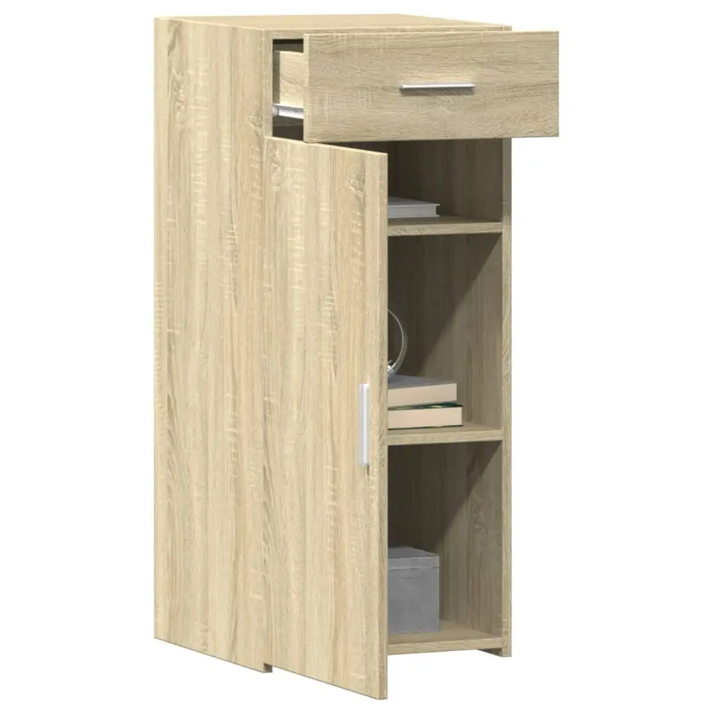 Sideboard Brown Engineered Wood Cabinet Storage Drawer Door Cupboard Furniture