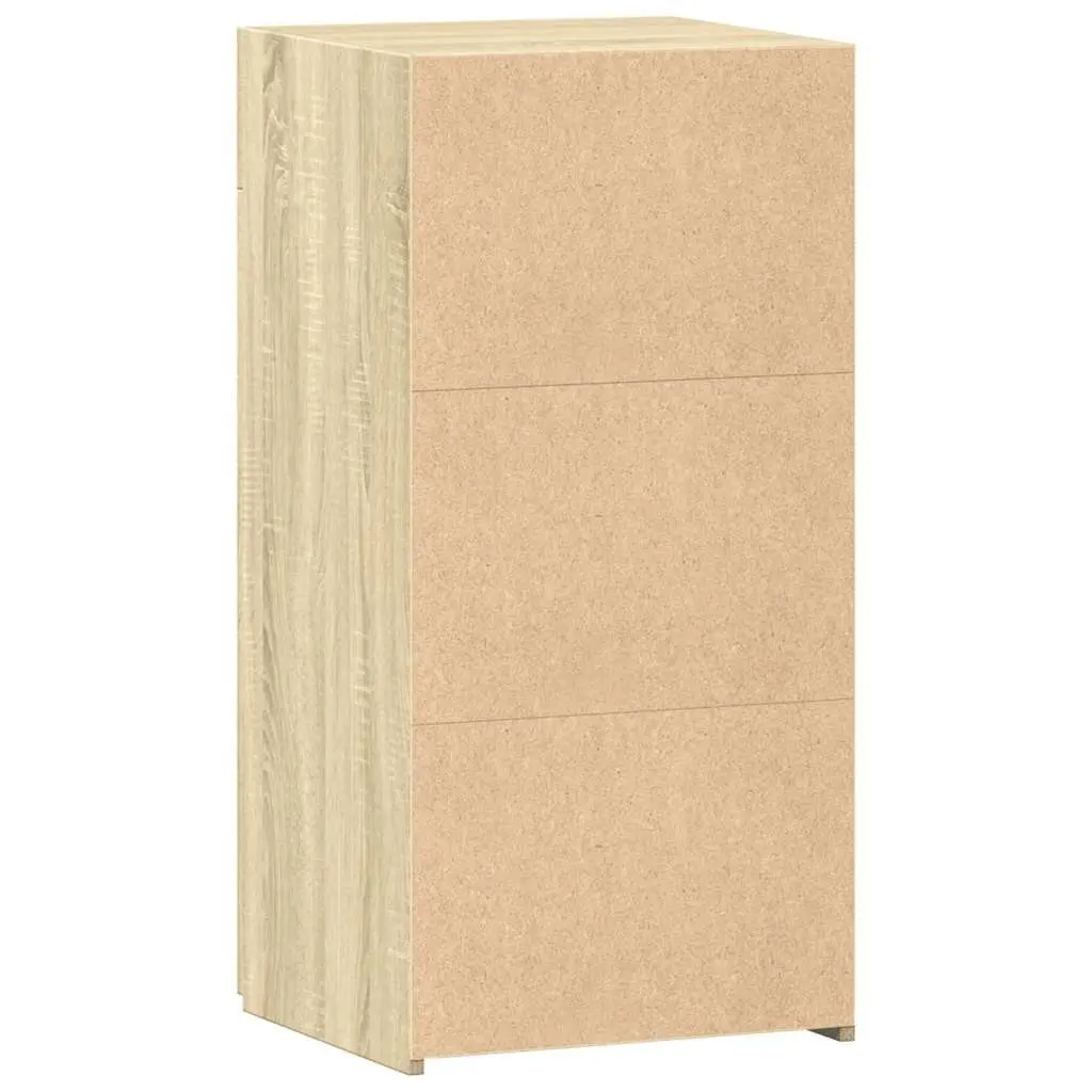 Sideboard Brown Engineered Wood Storage Cabinet Cupboard Drawer Door 45 x 42.5 x 93 cm