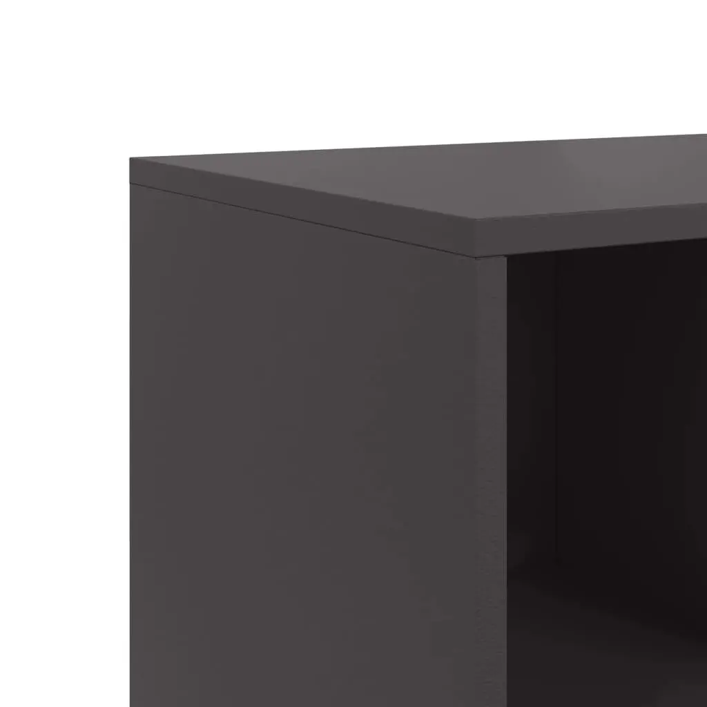 Sideboard Black Storage Cabinet with Wheels Buffet Furniture Hallway Living Room