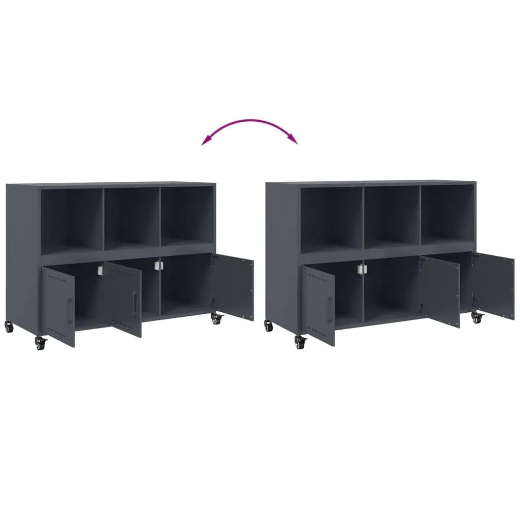 Sideboard Anthracite Steel Construction 100.5 x 39 x 72 cm