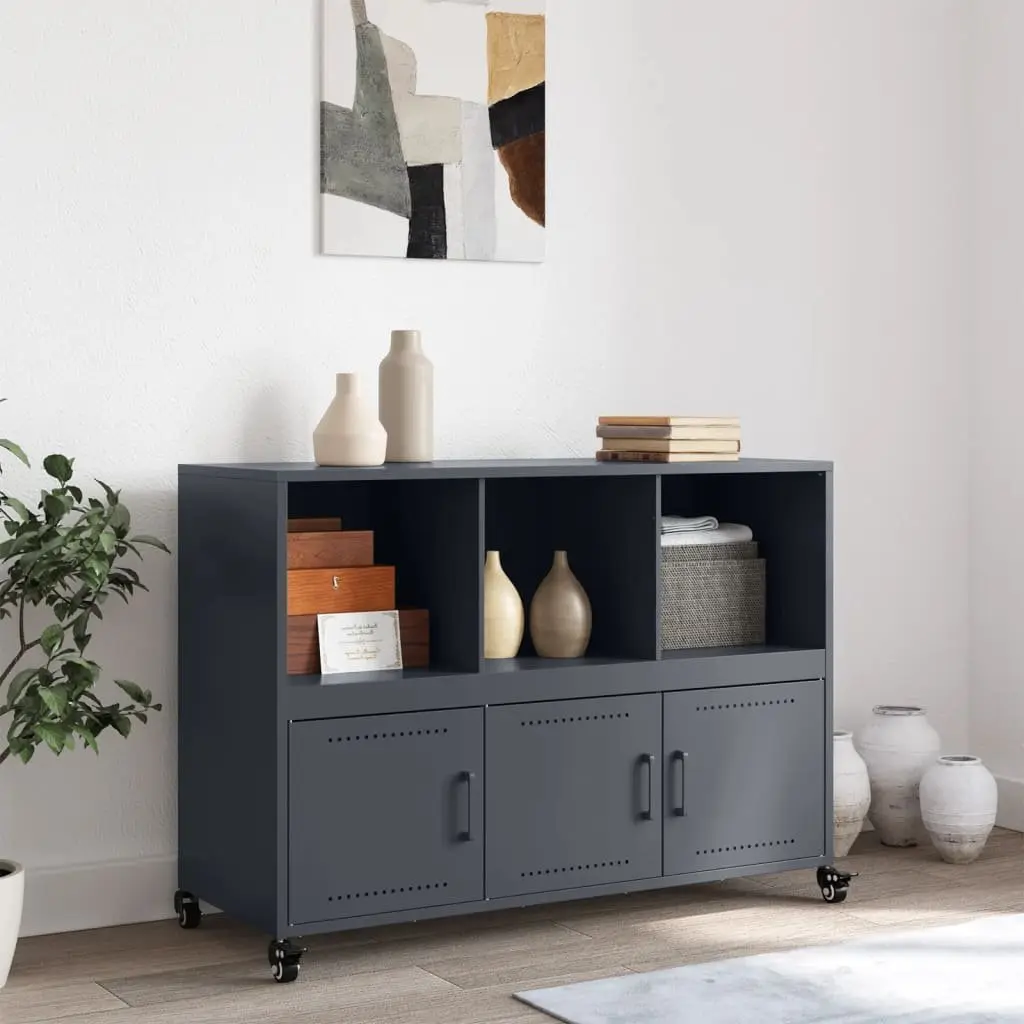 Sideboard Anthracite Steel Construction 100.5 x 39 x 72 cm