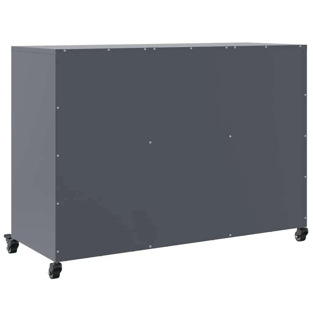 Sideboard Anthracite Storage Cabinet with Wheels Anthracite 100.5x39x72 cm
