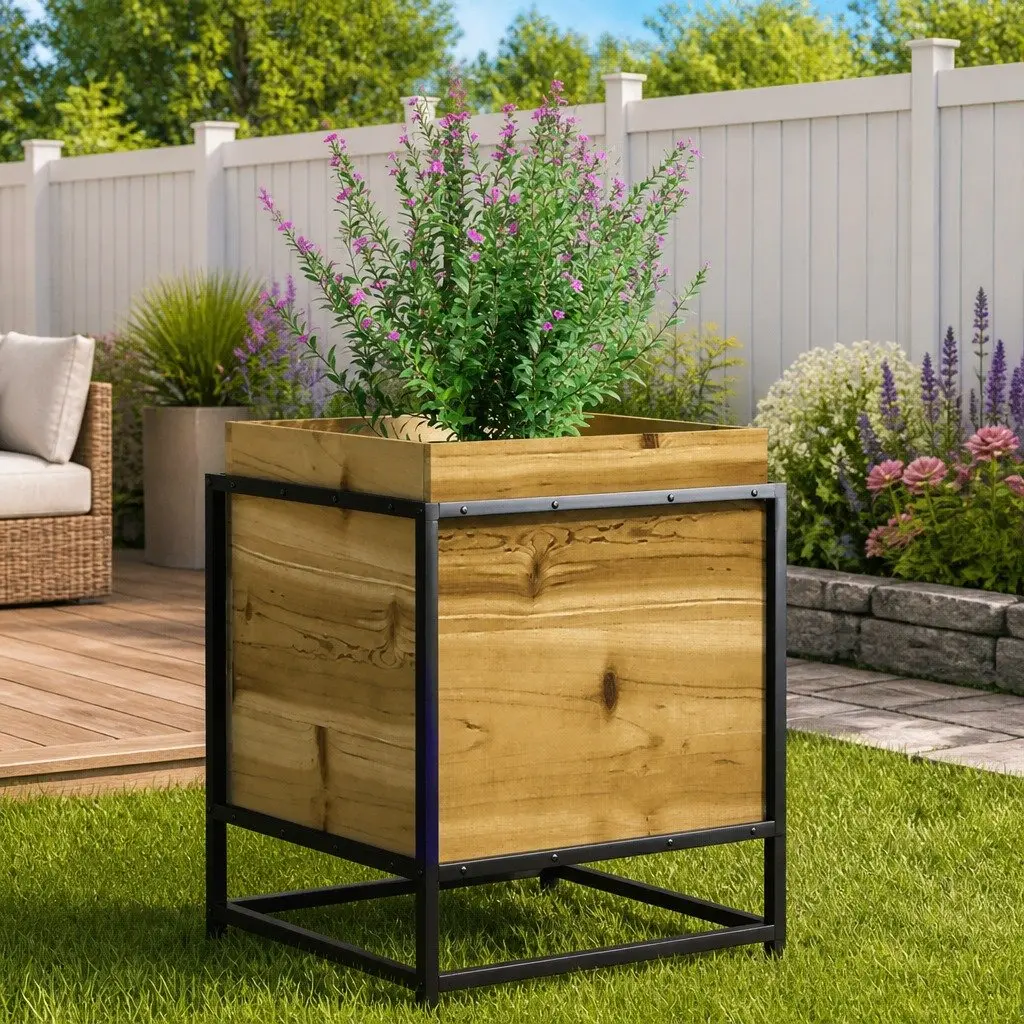 Garden Planter Box Impregnated Pine Wood 40x40x50cm