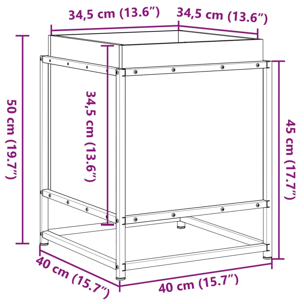 Garden Planter Box Impregnated Pine Wood 40x40x50cm
