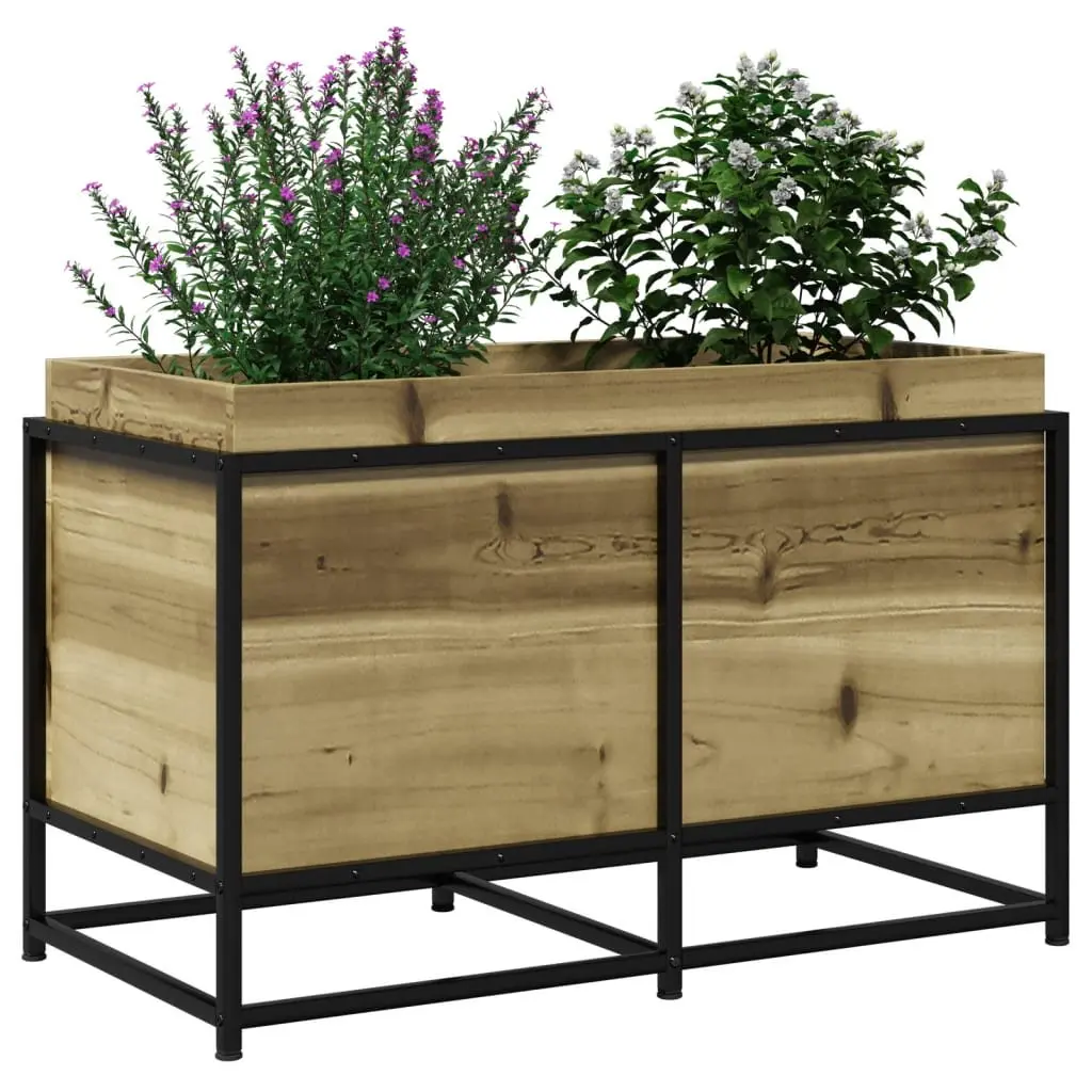 Garden Planter Box Impregnated Pine Wood 80x40x50cm Outdoor Patio Flowers