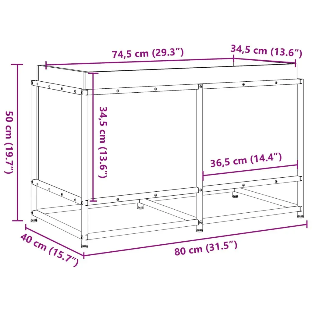 Garden Planter Box Impregnated Pine Wood 80x40x50cm Outdoor Patio Flowers